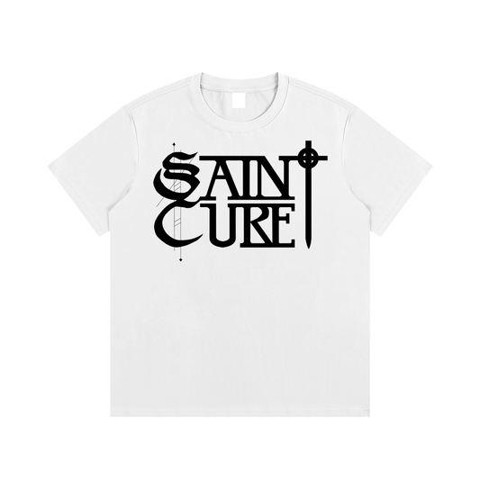 Saint Cure Stack Logo white T-Shirt